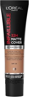 L'Oréal Paris - Fond de Teint Longue Tenue, Haute Couvrance et Matifiant - Infaillible 24H Matte Cover - Teinte: 300 Ambre - 35 ml - Image 1