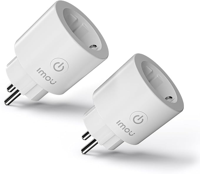 IMOU CE2P Smart Plug, 16A WiFi Socket with Energy Monitoring, Power Consumption Monitor, MATTER Certified, App Remote Control, Compatible with Alexa & Google (2 Pieces) - Image 1