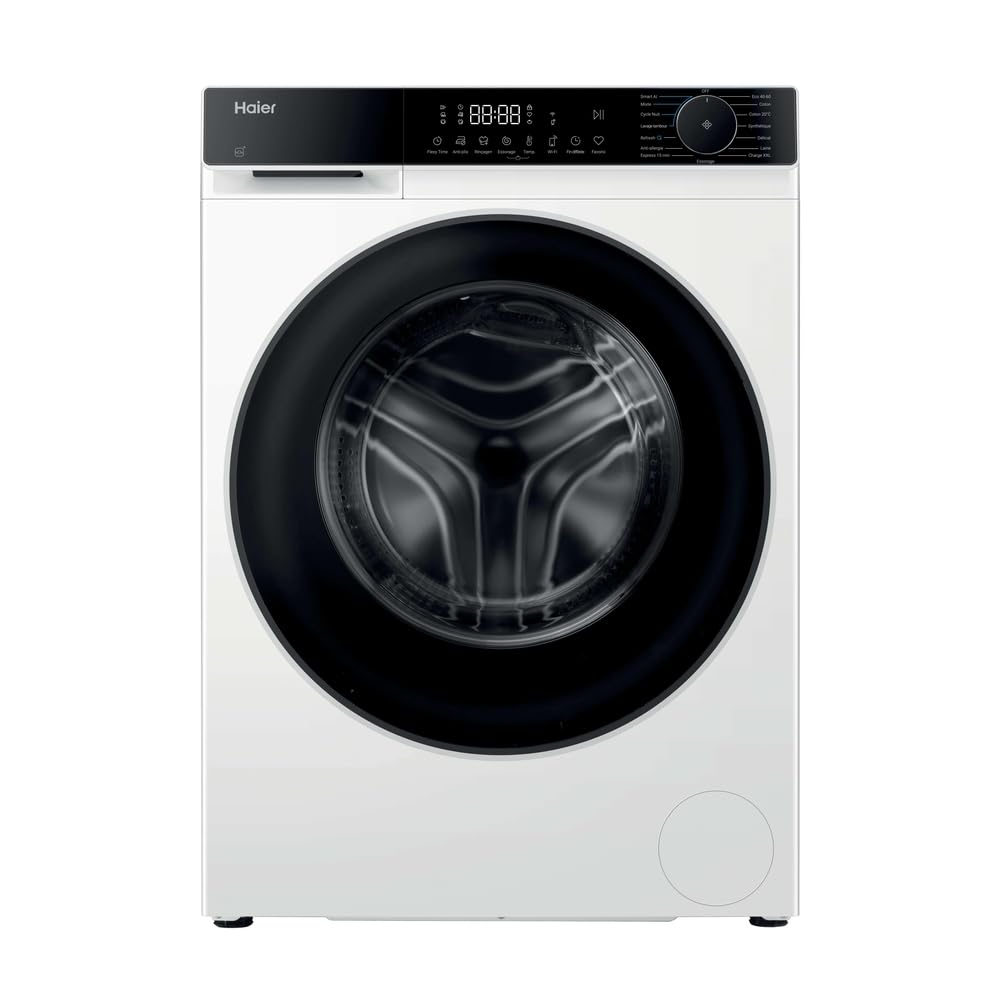 HAIER - Porthole Washing Machine - Washing Machine 13 kg/1400 rpm - Energy Class A - 15 Programs - Steam & Refresh Function, Quiet - White - 85 x 60 x 62 cm - Model HW130-BP14357UFR - Image 1
