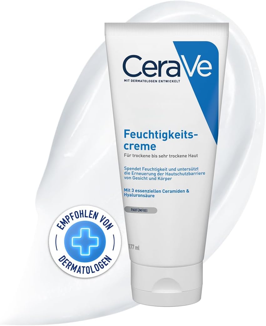 CeraVe - Baume Hydratant - Nourrit, Hydrate et Aide à Restaurer la Barrière Cutanée - Visage & Corps - Acide Hyaluronique + 3 Céramides Essentiels - Sans Parfum - Peau Sèche à Très Sèche - 2 x 177 ml - Image 1