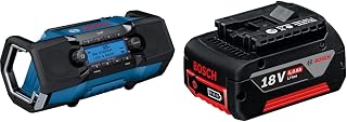 Professional 18V GPB 18V-2 SC Wireless Building Site Radio System (Receiving Via Dab+, Bluetooth & Professional – GBA Battery 1x5.0Ah - Image 1