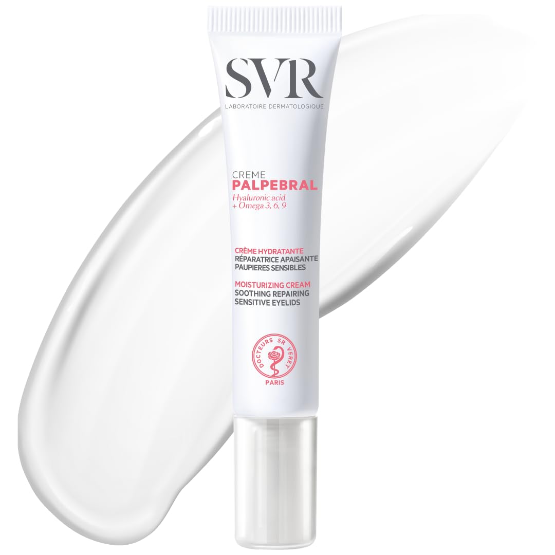 SVR Palpebral Crème by Topialyse – Soothing Anti-Scratch Care – For Sensitive, Dry and Irritated Eyelids – Hyaluronic Acid, Omega 3-6-10 – 15 ml - Image 1