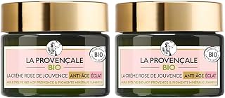 La Provençale Bio - Crème Rose de Jouvence Anti-Âge Éclat Certifié Bio - Huile d’Olive Bio AOP Provence - Pour Tous Types de Peau Même les Plus Sensibles - 50 ml (Lot de 2) - Image 1