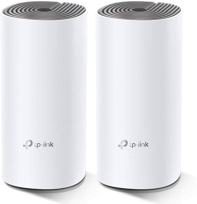 TP-Link Deco E4 (2-pack) Fast Mesh WiFi Systems - Parental Control - Ethernet Ports - WiFi Coverage up to 260 m² - Compatible with Amazon Alexa and IFTTT