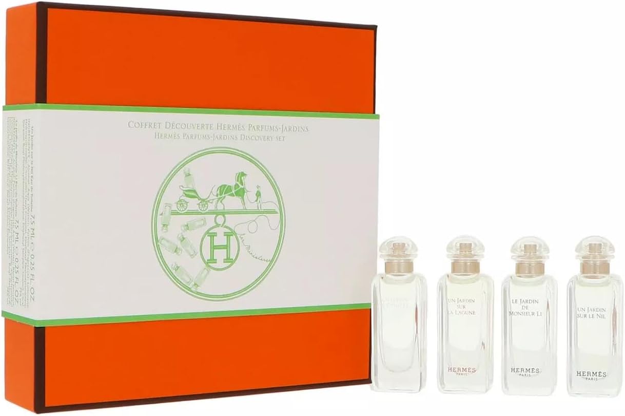 HERMES UN JARDIN SUR LA LAGUNE EDT + CYTHERE EDT + MONSIEUR LI EDT + SUR LE NIL EDT 4 x 7,5 ml - Image 1