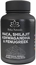 Heka Naturals Complexe Vitalité Masculine | 90 Gélules avec Ashwagandha, Maca, Fenugrec & Shilajit, Extraits Végétaux traditionnellement utilisés pour le bien‑être général et les modes de vie actifs - Image 1