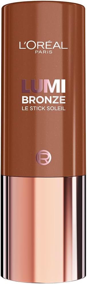 L'Oreal Paris Le Stick Soleil Contouring Bronzing Stick Brightening Tanning Skin Tone Melting Creamy Texture Powder Finish Easy to Carry Size Lumi Bronze Shade 130 Sunset Golden - Image 1