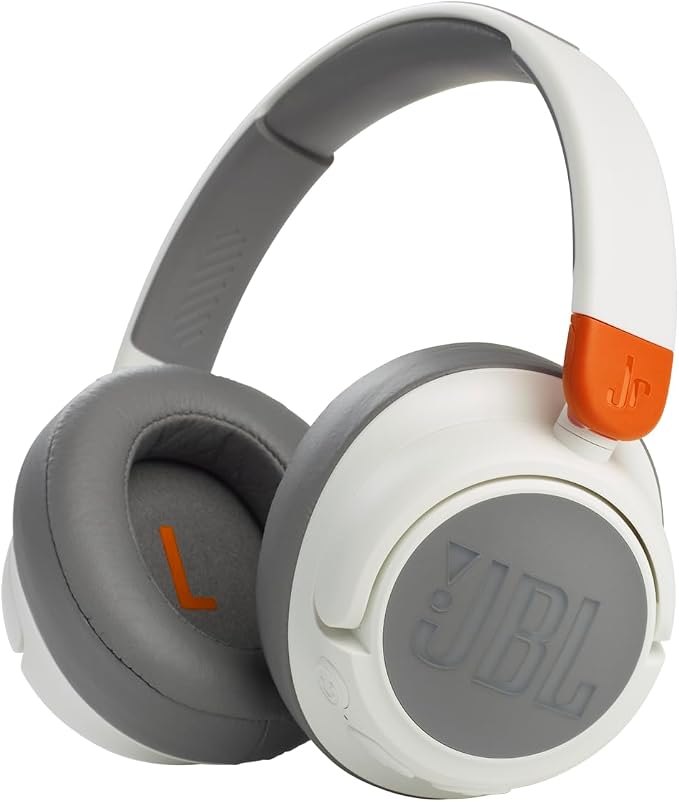 JBL JR 460NC Wireless Supra-Ear Headphones for Kids, Up to 30 Hours Playtime and JBL Safe Sound – White - Image 1