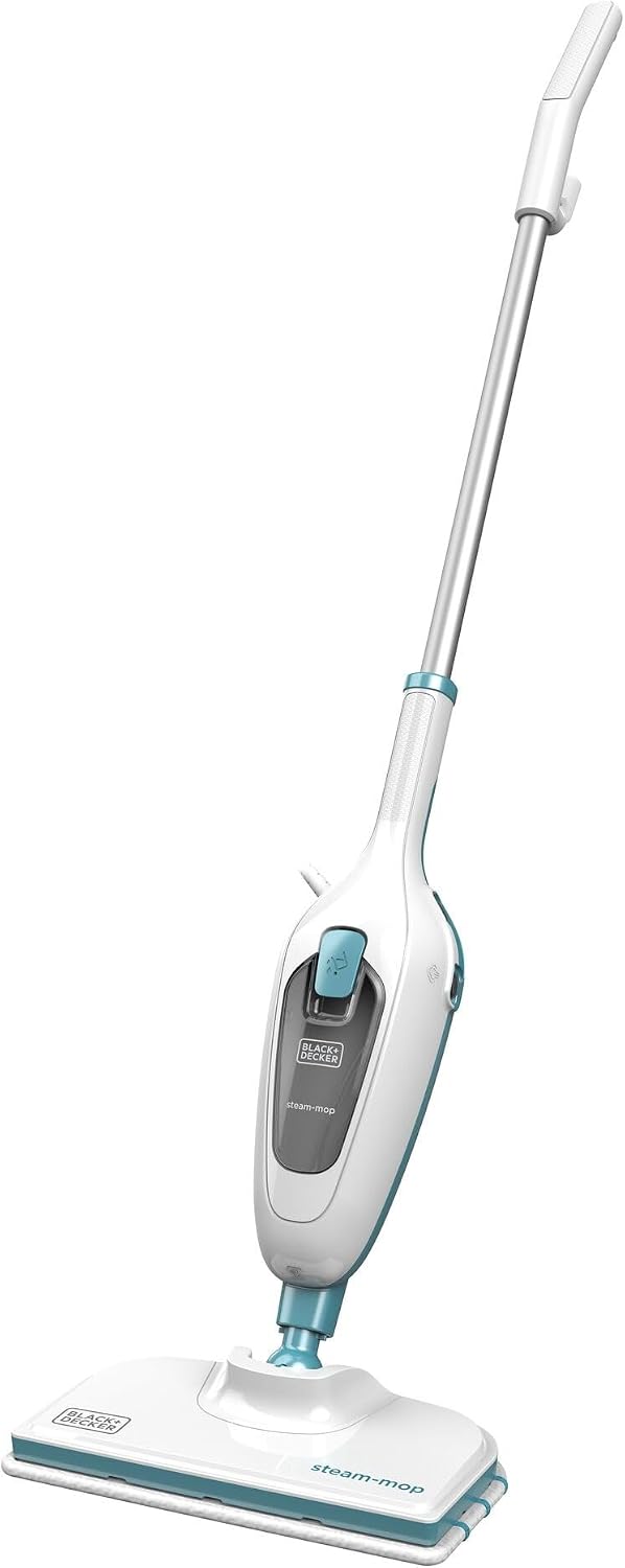 BLACK+DECKER - Balai Vapeur avec Patin Microfibre - Nettoyeur de Sol 1300W - Multi-Surfaces - Temps de Chauffe 25 sec - Tête Pivotante 180° - Réservoir 380 ml - Nettoyage Parfait - FSM13E1-QS - Image 1
