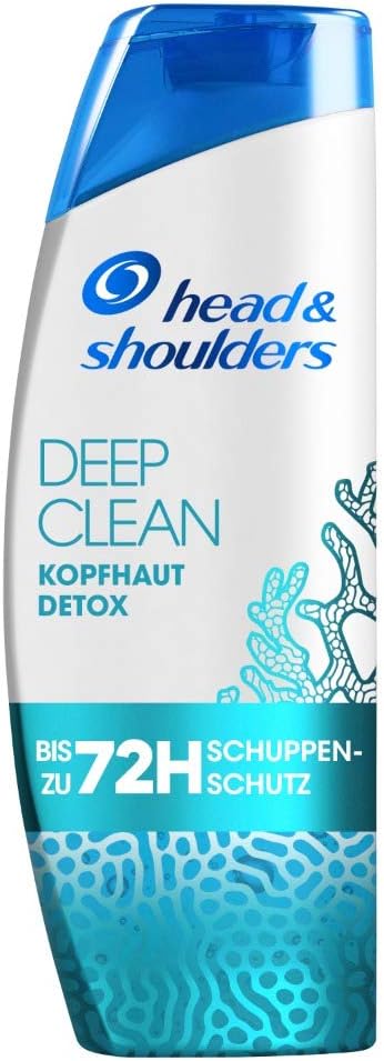 Head & Shoulders DEEP CLEAN Detox Scalp Shampoo with Marine Minerals 72 Hour Protection Against Dandruff, Itching & Dryness 250ml - Image 1