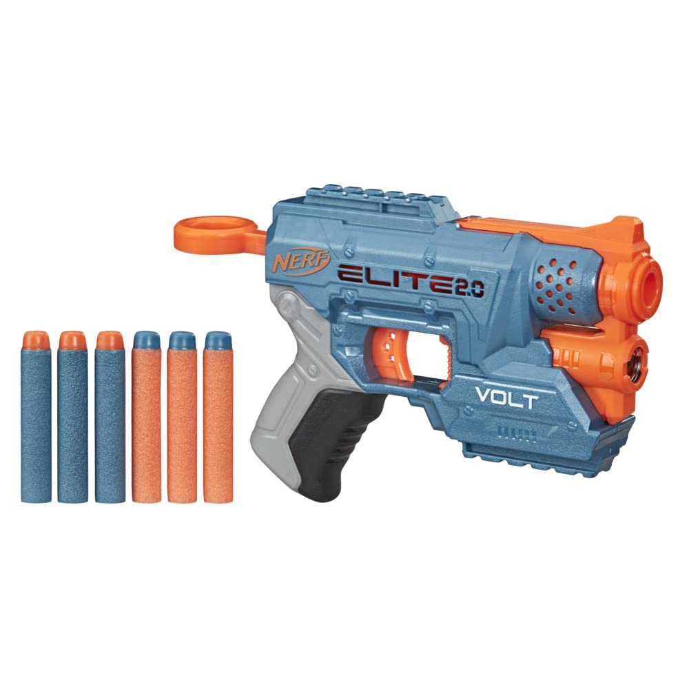 Nerf Elite 2.0 Volt SD-1 - Dart Blaster with Luminous Sight Beam, Storage for 2 Darts and 2 Tactical Rails, 6 Official Nerf Darts Included, Ages 8 and Up, Multicolour - Image 1