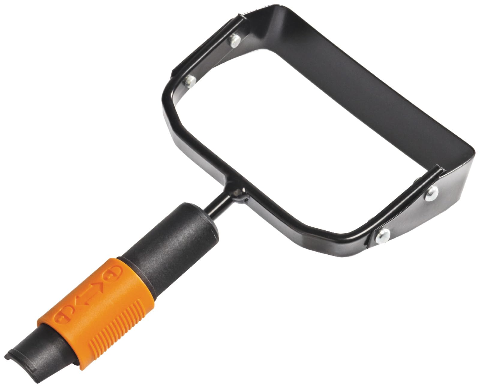 Fiskars Garden scraper, QuikFit tool head, Length: 25 cm, Width: 15.5 cm, Steel blade, Black/Orange, QuikFit, 1000738 - Image 1