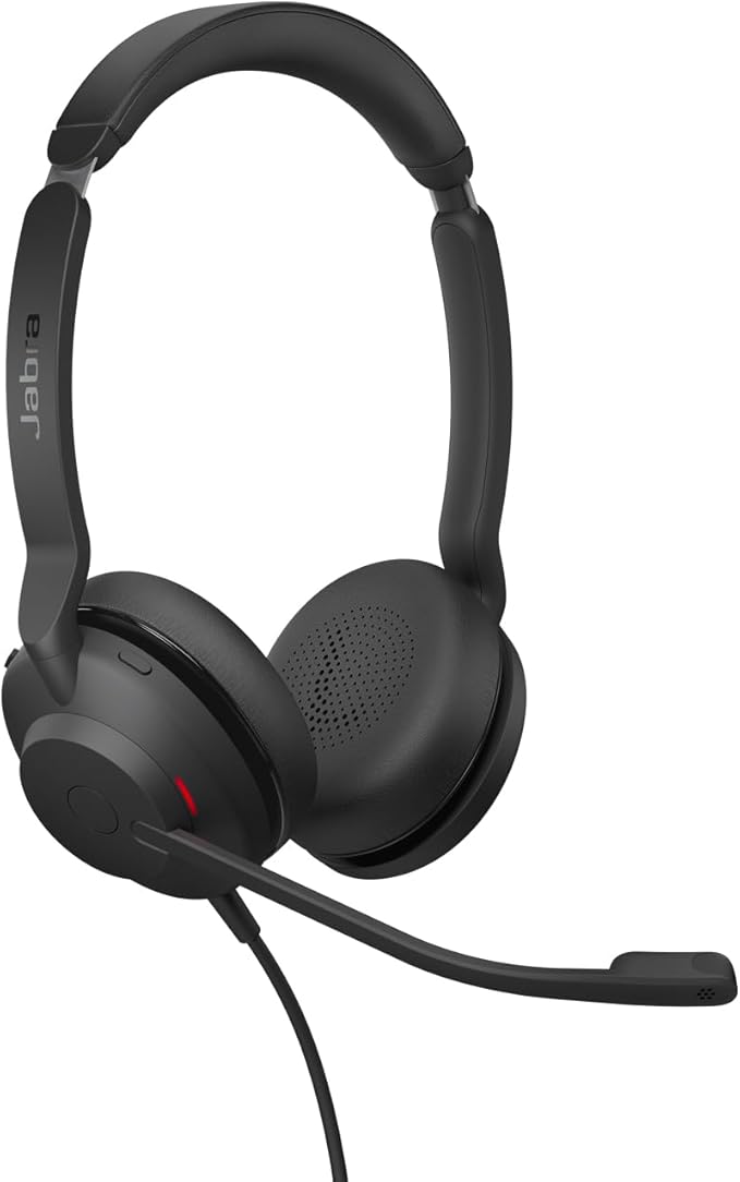 Jabra Evolve2 30 SE Wired Stereo Noise Cancelling Headset with 2 Microphone Call Technology and USB-C Cable - Works with UC Platforms such as Zoom and Google Meet - Black - Image 1