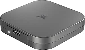 Corsair EX300U 1TB Portable USB-C External SSD - Up to 1100MB/s, USB 3.2 Gen 2, Plug-and-Play, MagSafe Compatible, 90 Degree USB-C Cable Included - iOS, Android, PC & Mac - Grey - Image 1