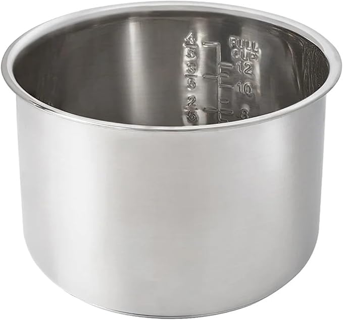 Replacement Inner Stainless Steel Rice Cooker Bowl 6 Litre Compatible with Instant Pot Container for Rice Cooker Y481 Pot Rice Cooker Replacement Parts for Kitchen - Image 1