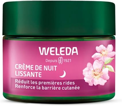 WELEDA – Rosehip & White Tea Smoothing Night Cream – Nourishes, Regenerates and Reduces First Wrinkles – Natural Anti-Aging Facial Care for Normal to Dry Skin – NATRUE Certified – 40 ml - Image 1