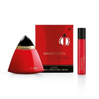 Mauboussin - In Red 100ml + 20ml (Travel Spray) - Eau de Parfum Femme - Senteur Orientale, Florale & Boisée - Image 1