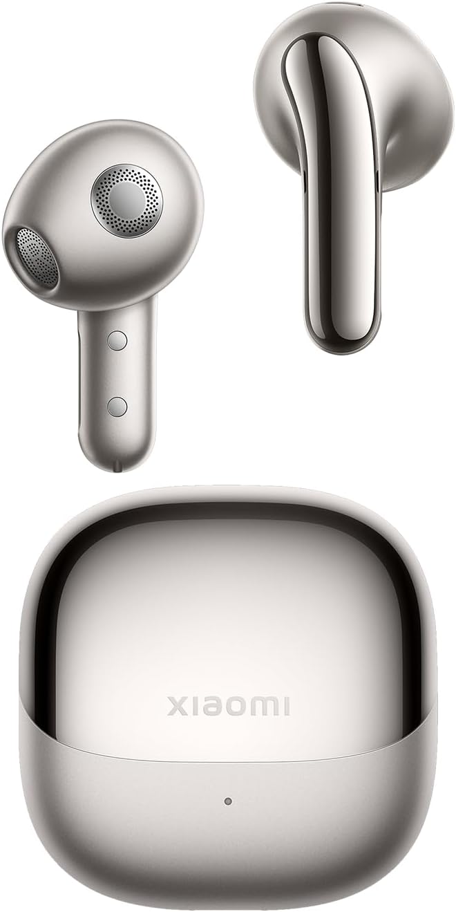 XIAOMI Buds 5: Wireless Bluetooth Headphones,Bluetooth Headphones,Semi-Earpiece Headlamp with ANC, Dynamic Double Magnet 11mm, Harman AudioEFX, up to 6.5h+39h Battery Life, IP54, Titanium Grey - Image 1