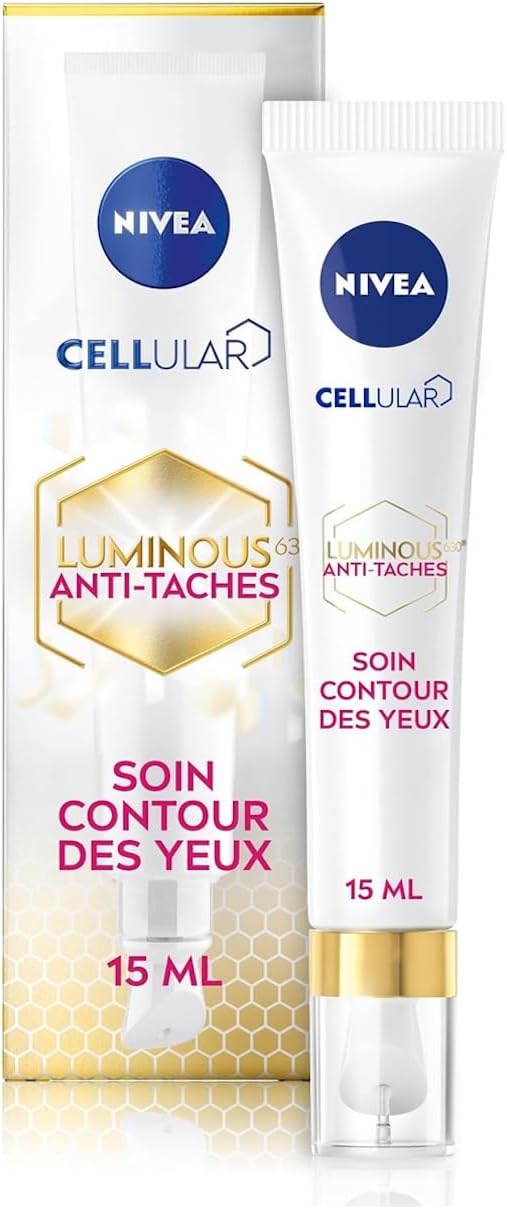 NIVEA Luminous 630 - Soin Contour Des Yeux - Anti-Cernes & Poches - Eclat De La Peau - Yeux Reposés, Lumineux & Visiblement Plus Jeunes - Acide Hyaluronique & Caféine - Tous Types de Peaux - 15 ml - Image 1