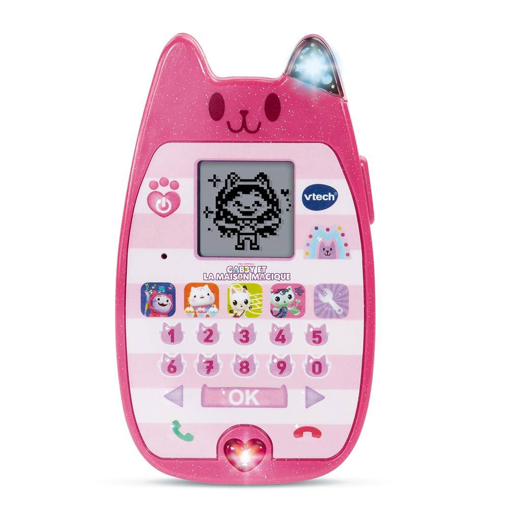 VTech - Gabby and the Magic House, Educational Smartphone, Children's Mobile Phone with Backlit Screen, 4 Games, Luminous Cat Ear, Gift for Children from 3 to 7 Years - Image 1