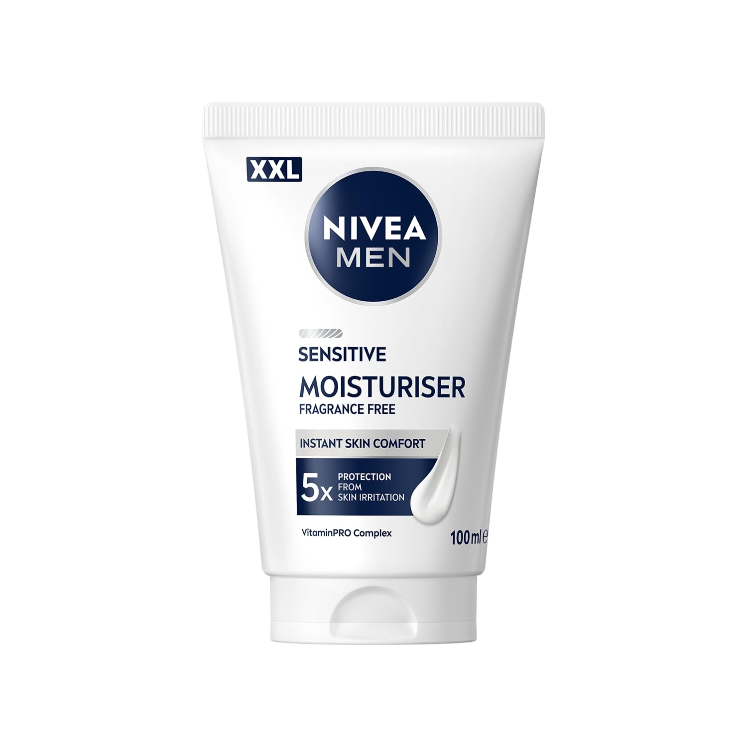 NIVEA MEN - Daily Face Moisturizing Cream - Immediate Hydration Boost - Sensitive Skin - XXL Size - Fragrance Free - VitaminPRO Complex - 5 Protectors - Non Greasy, Non Sticky - 100 ml - Image 1