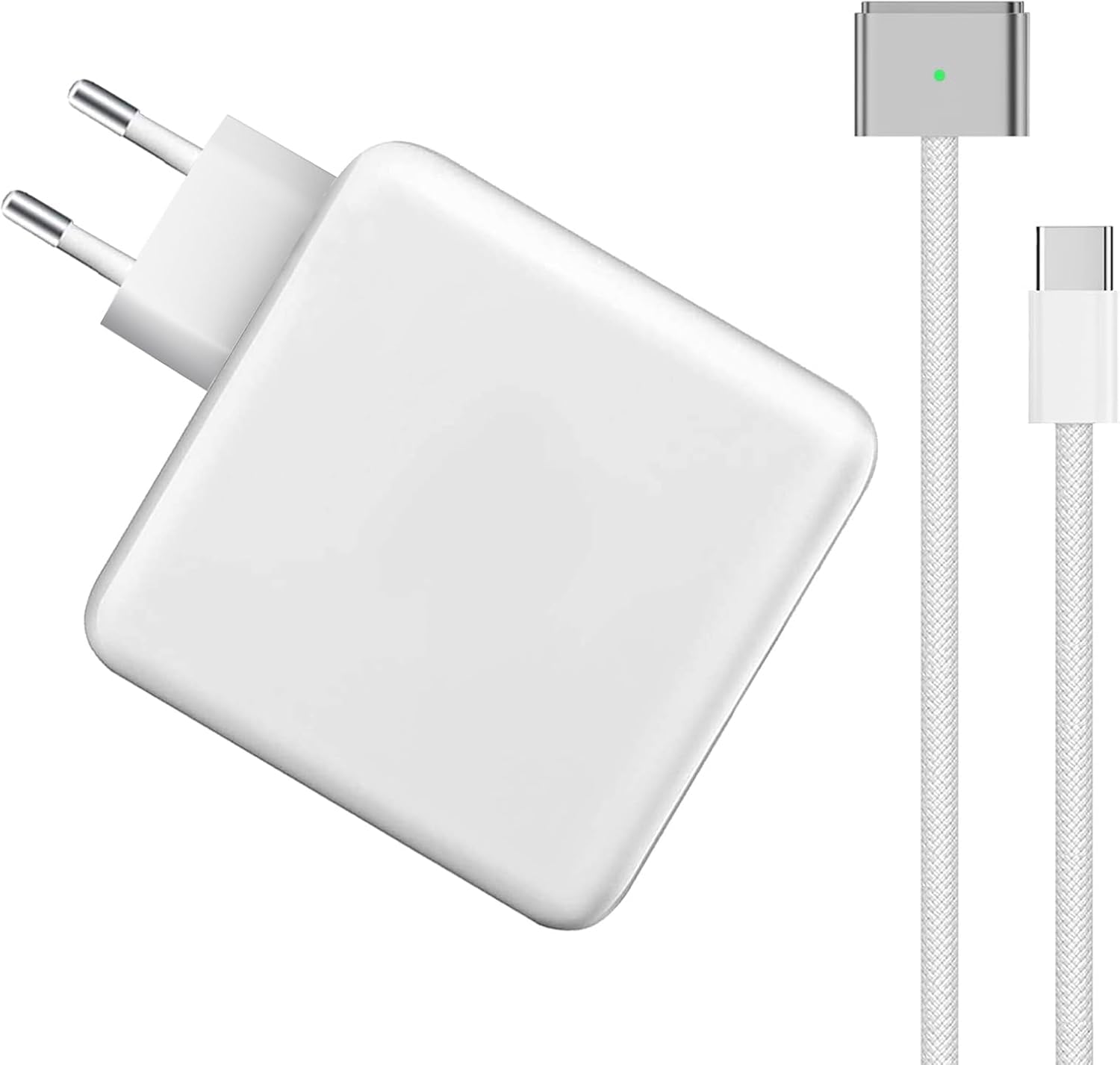 Mac Book Air Charger, 96W M3 M4 Charger for MacBook Pro 16 14'' 2021 2022 2023 2024 2025 M1 M2 M3 M4 MacBook Air 13 15'', for A2681 A2442 A2487 A2779 A222 941, incl. 2.2M Braided USB-C to T Cable - Image 1