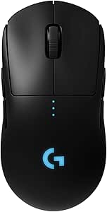 Logitech G PRO Wireless Gaming Mouse, 16K HERO Sensor, 16000 DPI, RGB, Ultra-Light, 4 to 8 Programmable Buttons, Long-Life Battery, Built-in Memory, PC/Mac – German Version – Black - Image 1