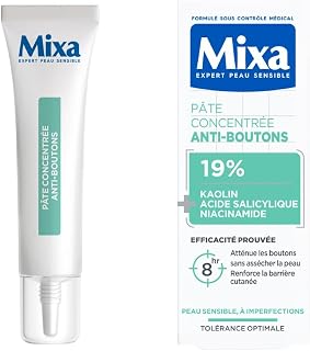Mixa Pâte Concentrée Anti-Boutons, Pâte Anti-Boutons Ciblée avec Niacinamide et Acide Salicylique - Action rapide et ciblée sur tous les types de boutons, convient aux peaux sensibles, 15ml - Image 1