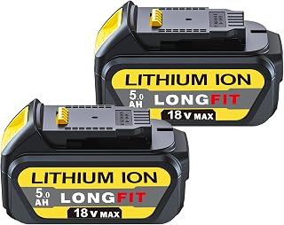 2Pcs 18 V 5Ah Remplacement de la Batterie pour DeWalt 18V Batterie DCB180 DCB181 DCB182 DCB184 DCB201 DCB200 Batterie pour DeWalt 18V - Image 1