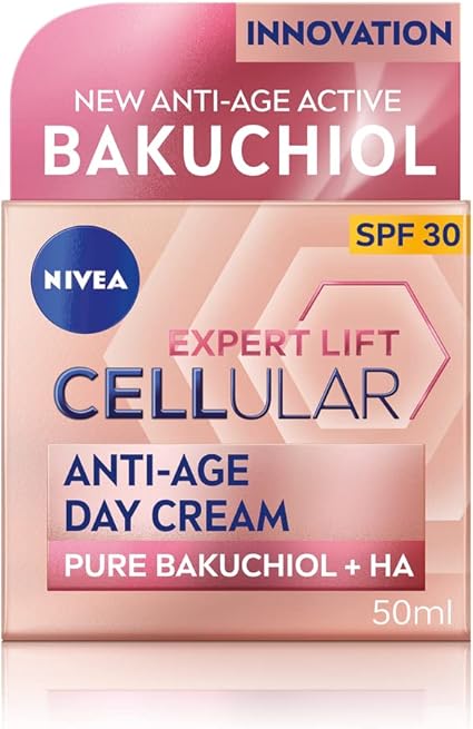 NIVEA Cellular Expert Lift Anti-Ageing Day Cream 50 ml, Pure Bakuchiol Anti-Wrinkle Cream and Two Types of Hyaluronic Acid, Day Cream for Women, Anti-Aging Face Cream - Image 1