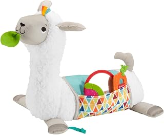 My Llama Plush Toy with 3 Removable Toys, Tummy Play and Sitting from Birth, GLK39 - Image 1