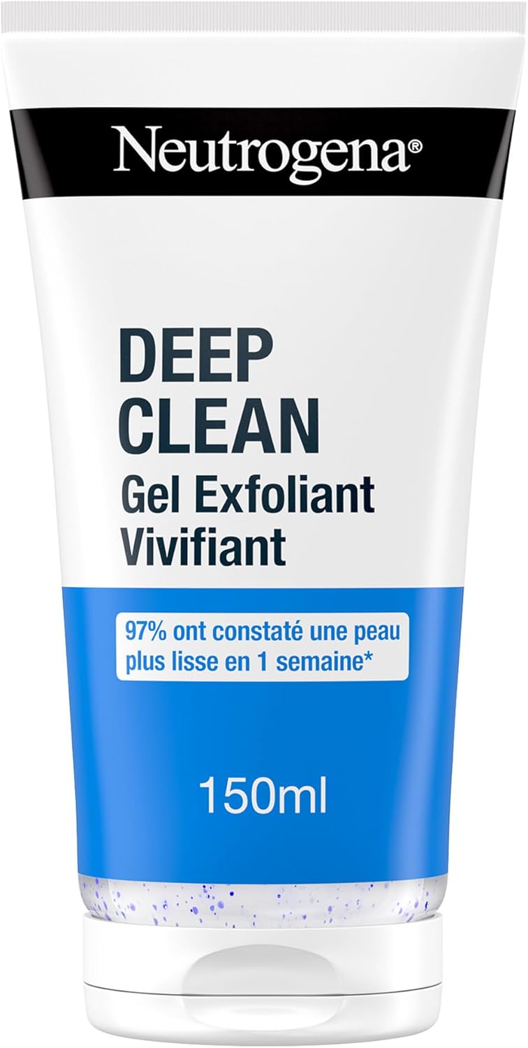 Neutrogena – Gel Exfoliant Vivifiant (tube de 150 ml) – Nettoyant visage pour une peau d'apparence saine – Soin visage pour une peau plus lisse après une semaine d'utilisation - Image 1