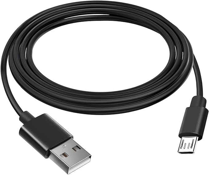 Corsair Replacement Micro USB Fast Charging Cable for HS70, HS70 Pro, Void RGB Elite, Void Pro RGB, HyperX Cloud Flight Wireless Headphones, Black - Image 1