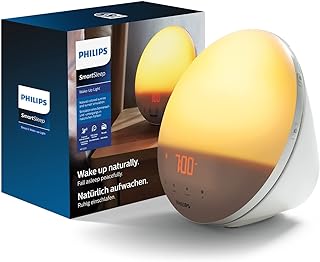 Alarm Clock Radio Light with Night Light Function and Night Guide, USB Port (Model HF3531/01) - Image 1