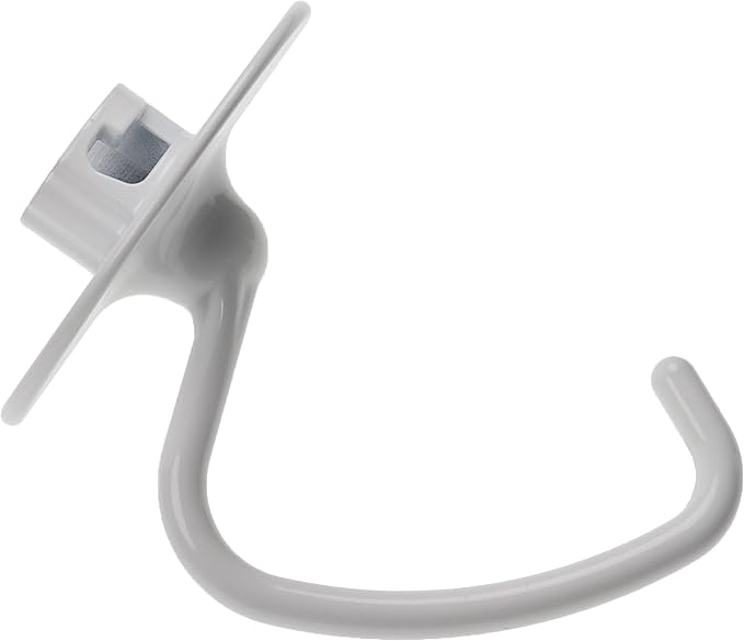 vhbw Dough Hook Compatible with KitchenAid Artisan, Classic, Ultra-Power Food Processor - Blade, 14.5 x 12 cm, Aluminium, White - Image 1