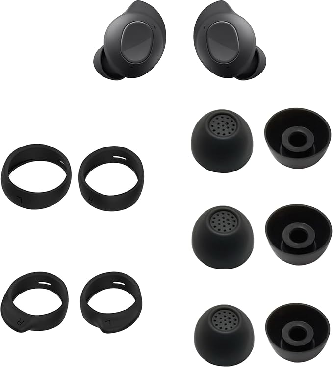 3 Pairs Silicone Eartips for Samsung Galaxy Buds FE SM-R400N with Ear Flights, Compatible with Galaxy Buds FE, S/M/L, - Image 1