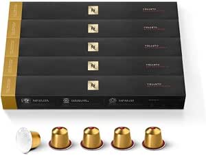 Nespresso Original – 50 Volluto Decaffeinato Coffee Capsules – Intensity 4 – For Espresso – (5 Packs of 10) - Image 1