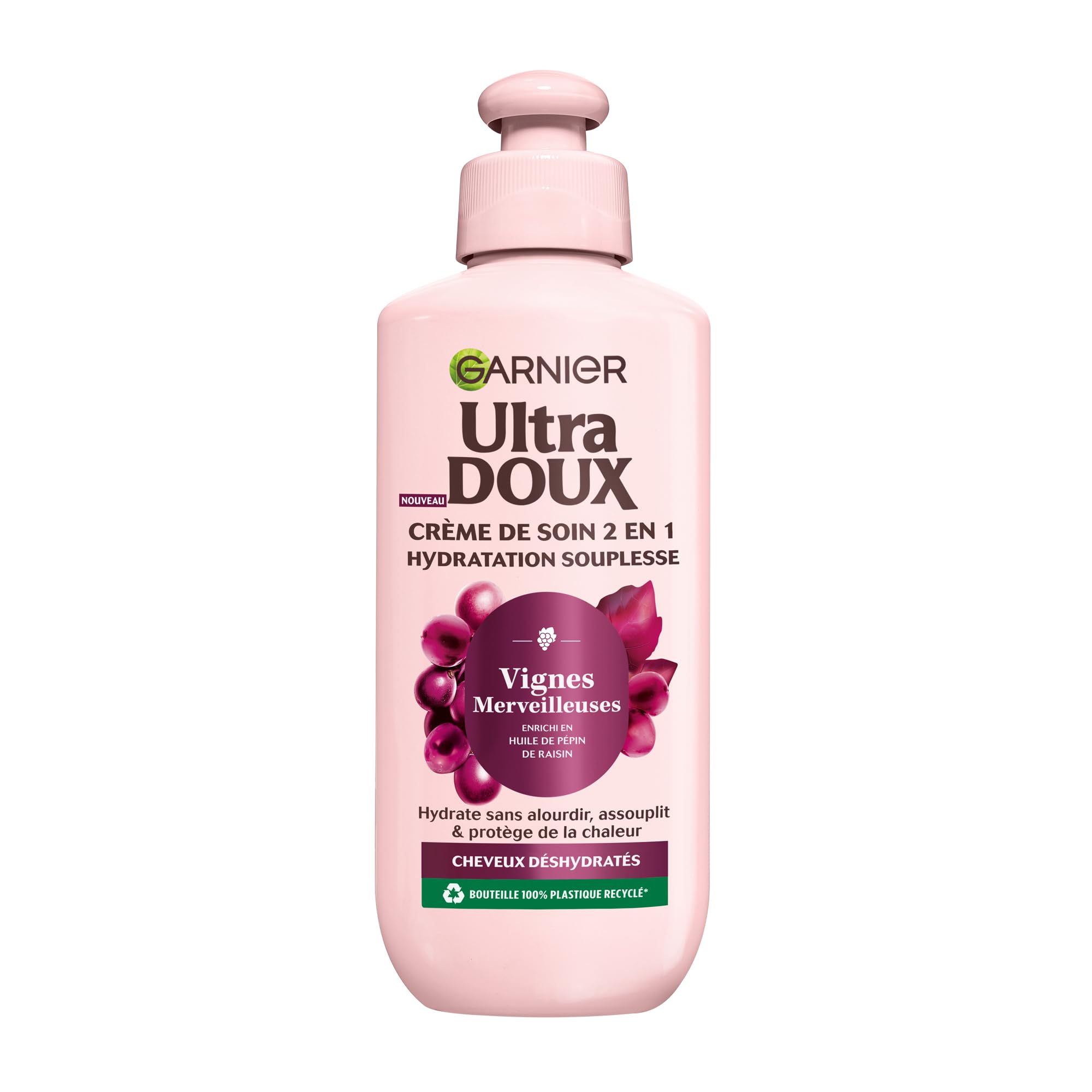 Garnier Ultra Doux Vignes Merveilleuses for Dehydrated Hair - 2-in-1 Hydration Soft Care Cream - With Grapeseed Oil - 200ml - Men & Women - Image 1