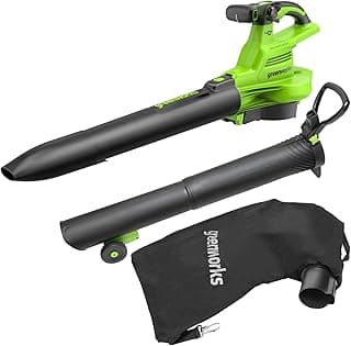 GD40BV 40V Cordless Leaf Blower Vacuum Cleaner with Brushless Motor, 370 km/h, 14.17 m³/Min, 45L Mulching Bag without Battery or Charger, 3 Year Warranty