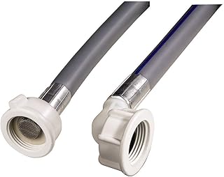 Xavax Tuyau d'arrivée d'eau froide (pour lave-linge, lave-vaisselle, toutes les marques courantes Miele, Bosch, Beko, Siemens, Bauknecht, AEG, Gorenje, 1,5 mètres, 1 pièces) Gris/Blanc - Image 1