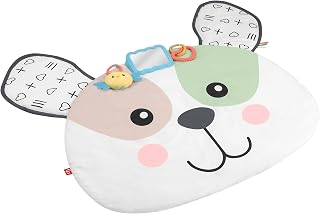 Fisher-Price Tapis de jeu Géant Chiot, 91 x 107 cm, activités de développement sensoriel pour le jeu à plat ventre, pour bébés dès la naissance, JMN73 - Image 1