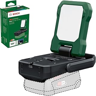 Bosch Sans fil lampe LED/lampe de camping EasySpotLight 18V-400 (lumière blanche chaude/froide ; 3 réglages de luminosité, tête pliable/rotative : 360°/180° ; 18V ; chargeur USB-C ; sans batterie) - Image 1