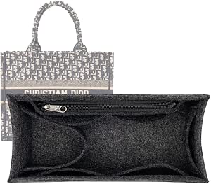 Lckaey Christian Dior Caddy Large Bag Organizer Insert Dior Caddy Book Insert2008Black Grey-L - Image 1