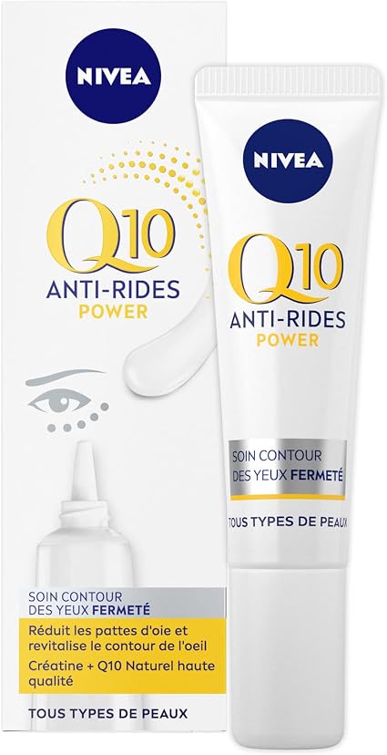 NIVEA Q10 Power Anti-Wrinkle + Firmness Eye Care (1x15ml), anti-aging cream enriched with Q10 with 10X more creatine, moisturizer, face care for women - Image 1