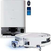 ECOVACS DEEBOT T80 Omni Aspirateur Robot Laveur, 18 000 Pa, Nettoyage Automatique instantané OZMO Roller, ZeroTangle 3.0, Lavage à l'eau Chaude 40-75 ℃, Séchage à air Chaud, Blanc - Image 1
