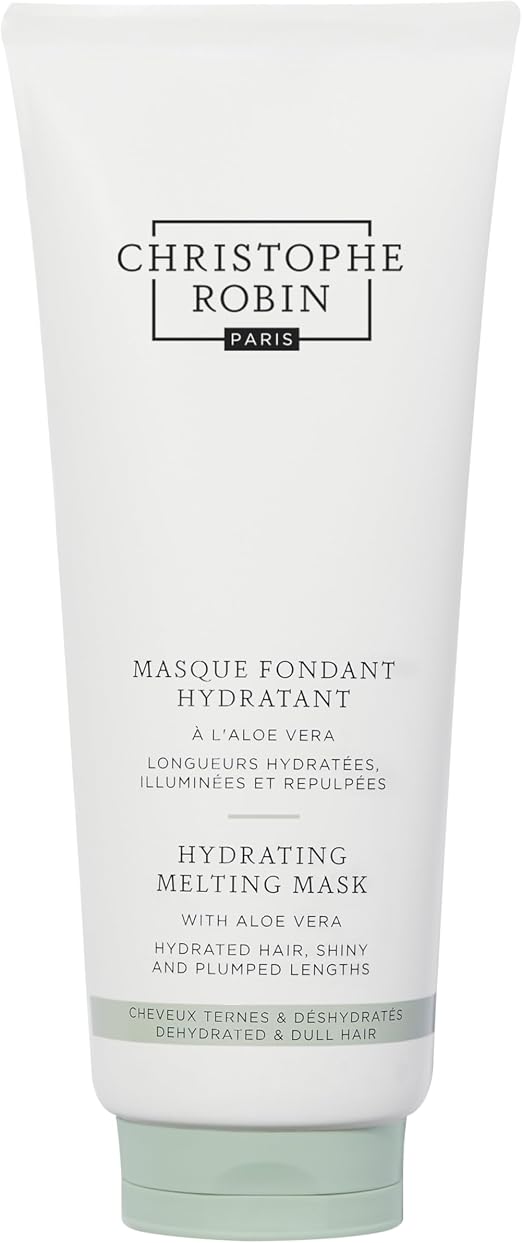 Christophe Robin Hydrating Melting Mask with Aloe Vera 200ml - 95% Natural Melting Mask with Aloe Vera, Flaxseed Oil & Oligosaccharides - Lightweight, Colour-Safe Treatment for Dry or Thirsty Hair - Image 1