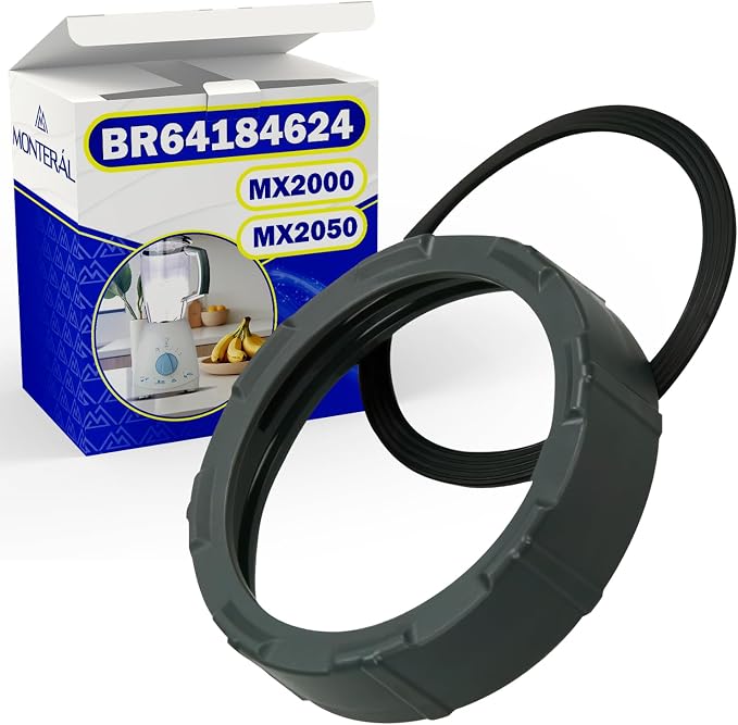 MONTERAL Retainer Ring and Seal for Mixer Blender with Original Code BR64184624 64184624 for Braun MX2000 MX2050 - Image 1