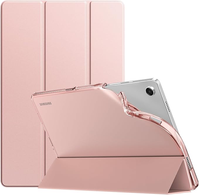 TiMOVO Case for Samsung Galaxy Tab A9+/A9 Plus 11 Inch 2023 SM-X210/X216/X218, Translucent TPU Back Protective Cover for Galaxy Tab A9+, Auto Wake/Sleep, Rose Gold - Image 1