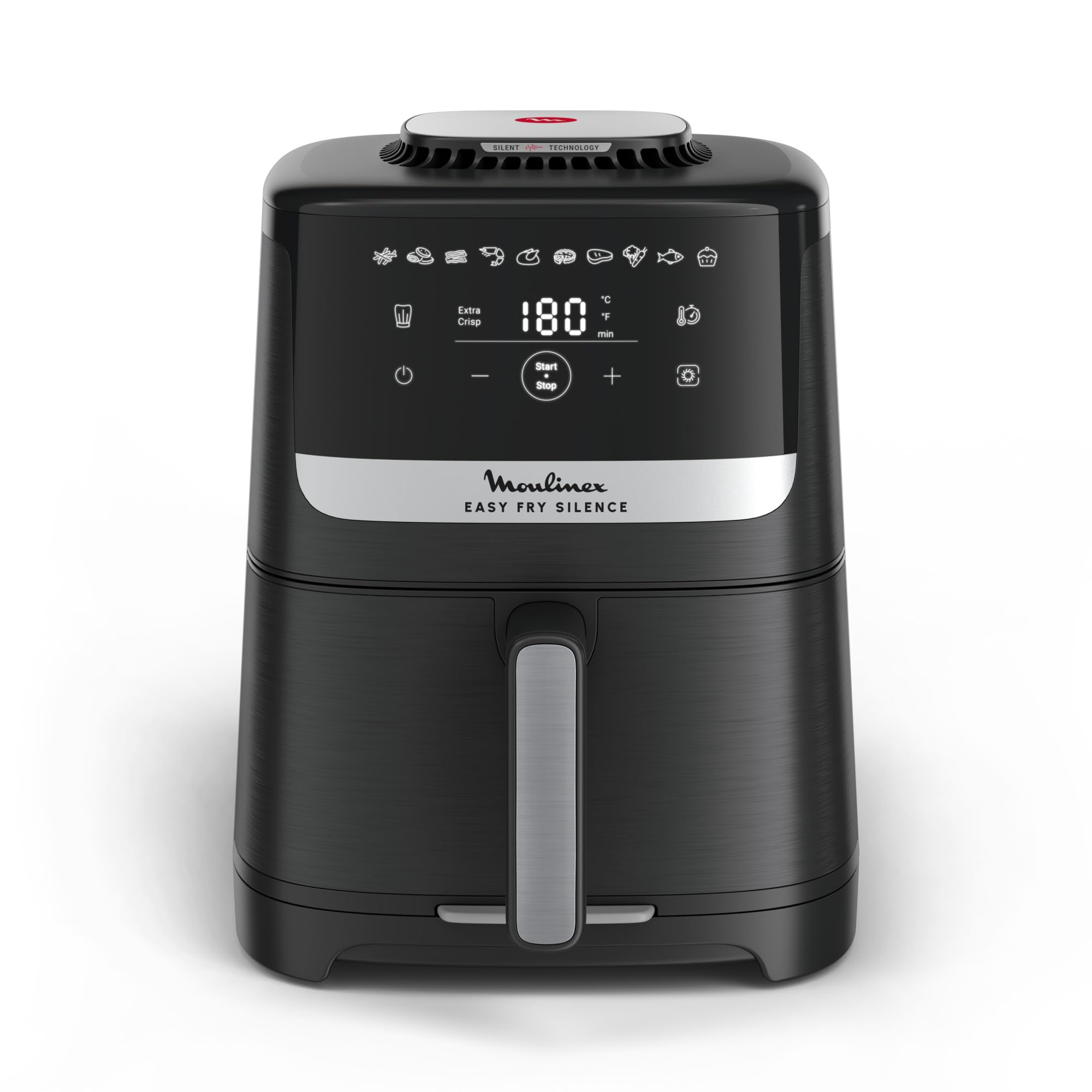 Moulinex Easy Fry Silence, Air Fryer, 5L, 1.5 kg, Silent Technology, Easy Clean & Store System, 10 Programmes, Black, EZ5528F0 - Image 1