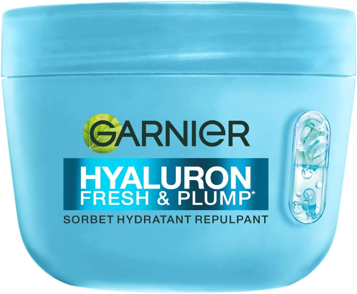 GARNIER - Hyaluron - Crème Sorbet Hydratante Repulpante Fresh et Plump - Crème Visage à l'Acide Hyaluronique + Niacinamide - Peau 83% Plus Rebondie et 100% Plus Lisse - Tous Types de Peaux - 85 ml - Image 1